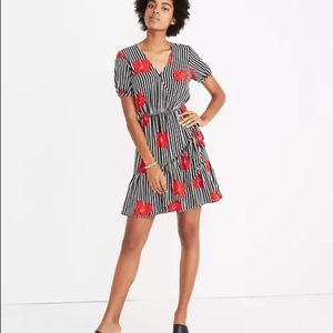 *SOLD* Madewell Ruffle-Wrap Dress in Candied Orchids